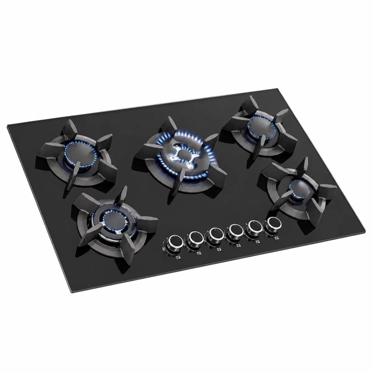 اجاق گاز شیشه‌ای دیلر مدل DG-5510 با ۶ ولوم و سرشعله مینی‌وک